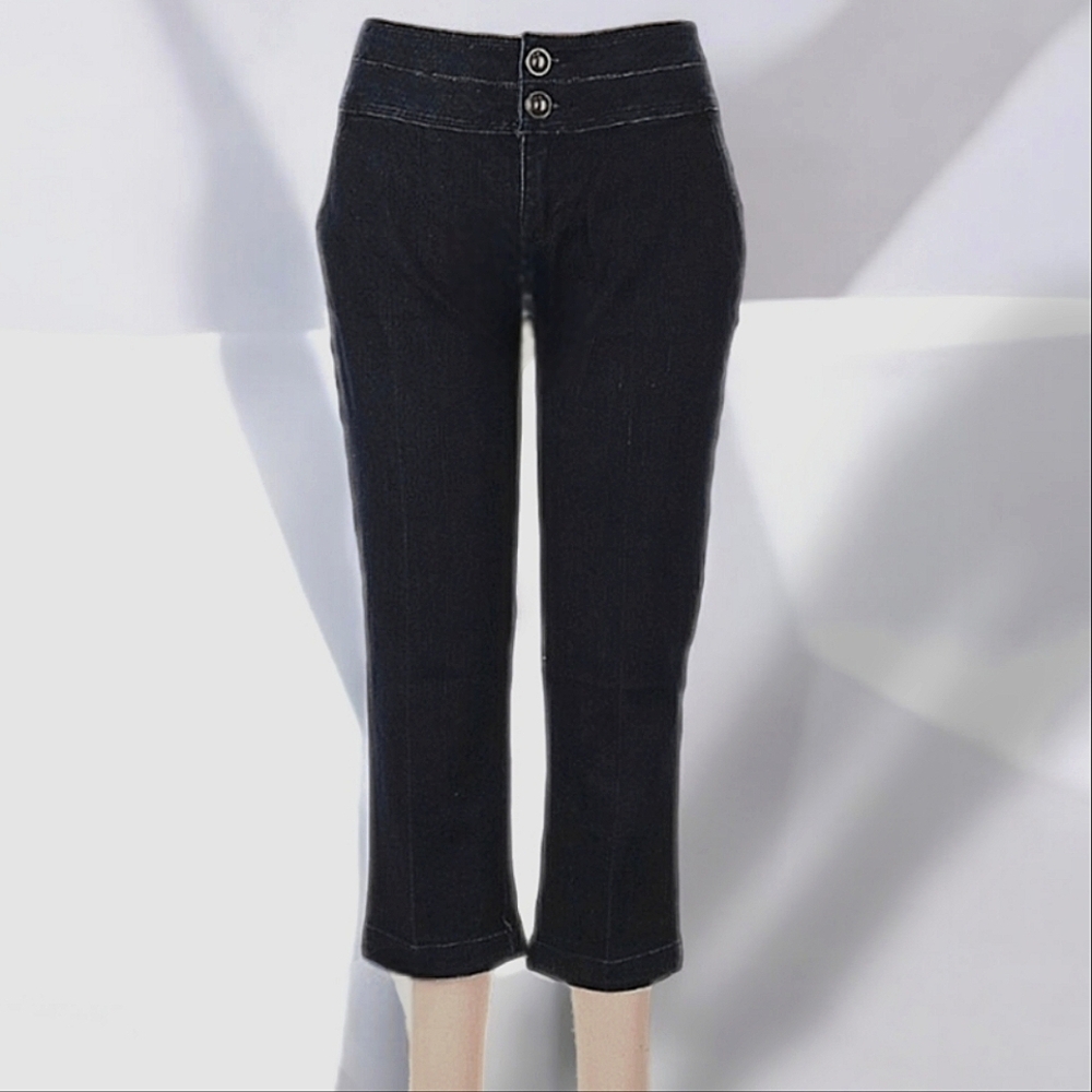 👖W62 Signature Fit Capri Jeans Strait Leg Blue - Picture 2 of 7